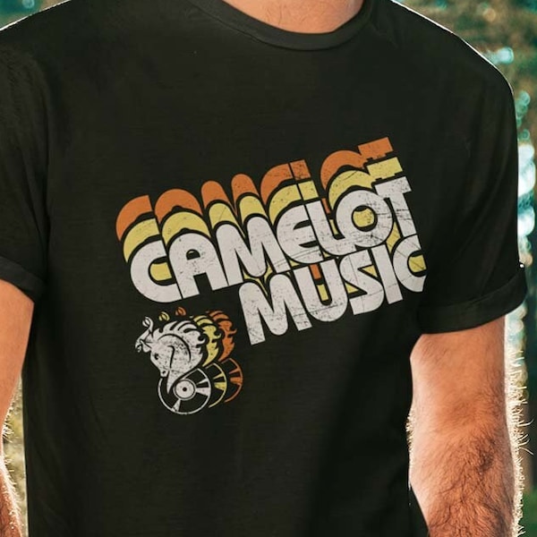 Camelot Music Records & Tapes Short-Sleeve Unisex T-Shirt - Bygone Brand Retro Tees