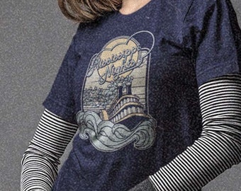 Mississippi Nights Raglan Baseball T-shirt - St. Louis Retro Bygone Brand  Tees