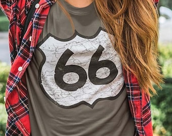 Route 66 Highway Unisex T-Shirt - Bygone Brand retro tees