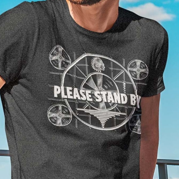 Please Stand By Indian Head Test Pattern Short-Sleeve Unisex Retro T-Shirt