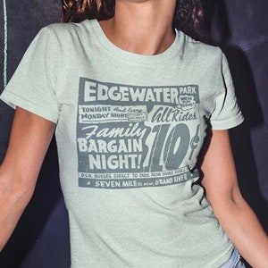 T-shirt unisexe à manches courtes Edgewater Park Detroit Bygone Brand Retro Tees image 1