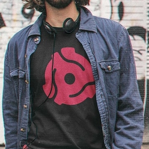 45 RPM Adapter Unisex T-Shirt - Bygone Brand retro icon tees