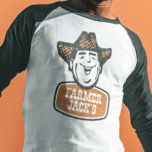 Farmer Jack Supermarket Detroit unisex 3/4 sleeve raglan baseball t-shirt