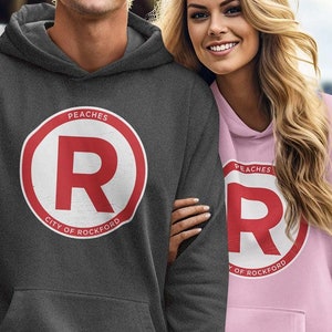 Rockford Peaches Baseball (R) Unisex Retro Hoodie Sweatshirt