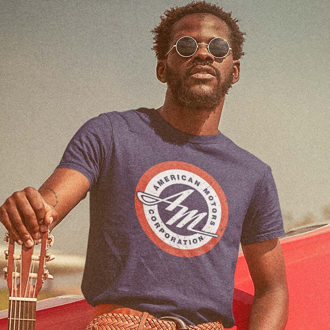 Vintage AMC American Motors Red, White, and Blue Javelin Racing Team Tri-Blend 3/4 Sleeve Raglan T-Shirt Vintage AMC American Motors Red, White, and Blue Javelin Racing Team Tri-Blend 3/4 Sleeve Raglan T-Shirt
