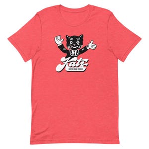 Katz Drug Store Unisex Retro T-Shirt - Kansas City St. Louis Memphis Bygone tees Red