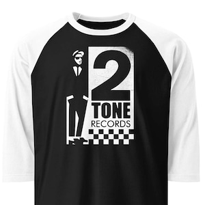 2 Tone Records unisex 3/4 sleeve raglan baseball tee - Bygone Brand retro t-shirts