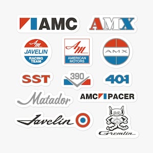 American Motors AMC Sticker Sheet