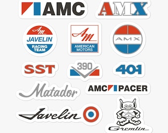 American Motors AMC Sticker Sheet