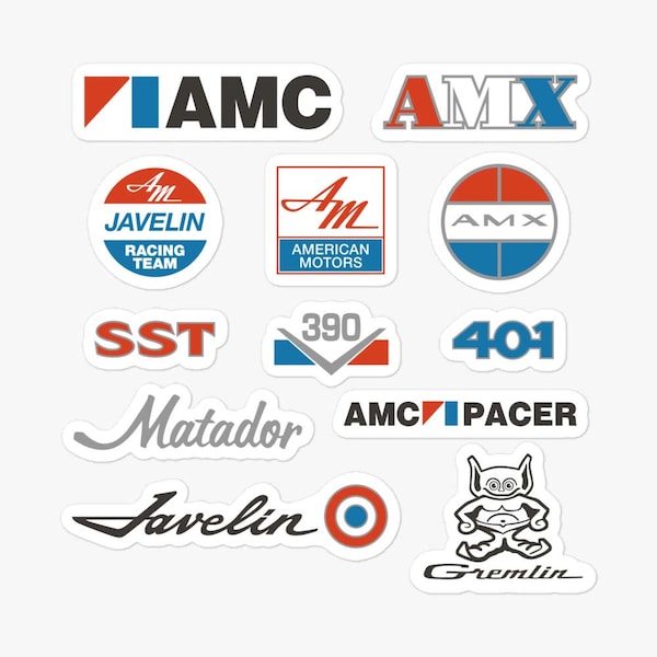 American Motors AMC Sticker Sheet