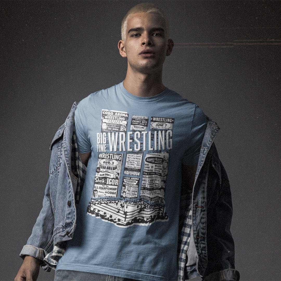 Big Time Wrestling Detroit Shortsleeve Unisex Tshirt Bygone Brand