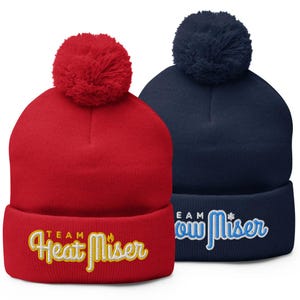 Team Heat & Snow Miser Holiday Knit Pom-Pom Beanie
