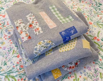 AANGEPASTE handgemaakt patchwork T-shirt op geloofsbasis | Christelijk sweatshirt | Op de Schriften geïnspireerde gezellige trui | Cadeau Jezus minnaar | Cottagecore