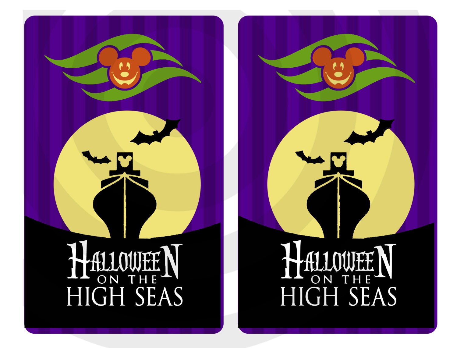 Halloween on the High Seas Disney Cruise Line MAGIC CARDS Etsy