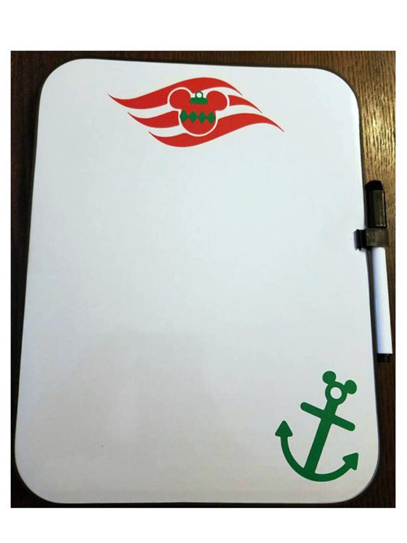 Christmas Disney Cruise Line Dry Erase Board with Marker and Etsy