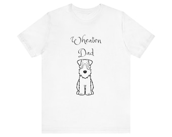 Whairen Dad T-Shirt, Soft Coated W Heaten Terrier Dad T-Shirt, Whairie T-Shirt, Whairen Lovers T-Shirt, Geschenk für Whairen Dad, Unisex Jersey Kurzarm T-Shirt