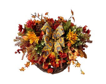 Fall Grapevine Wreath,Fall Front Door,Fall Sunflower Wreath,Rustic Fall Decor,Autumn Wreath,Fall Swag,Fall Decor Gift,Fall Mantle Decor