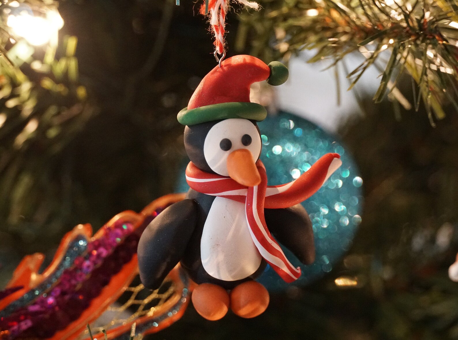 Penguin Christmas Ornament Etsy