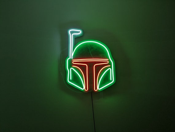 Star Wars Boba Fett Helmet LED Neon Sign Etsy Australia