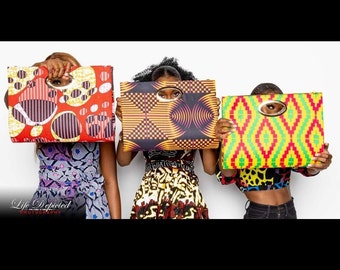 African Print Maxi Skirt With Matching Handbag Set and Head Wrap