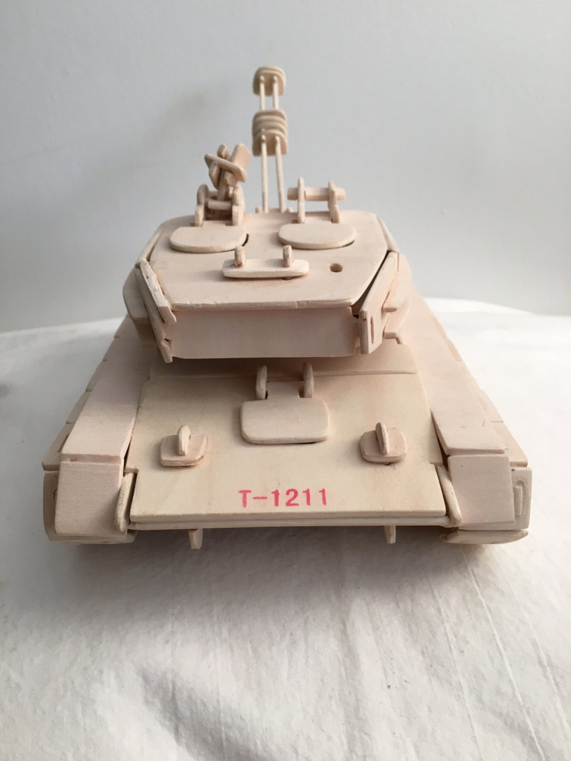 Wooden Model Tank Assembled Ready to Paint Etsy