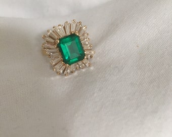 Wunderschöne Chatham Smaragd Ring