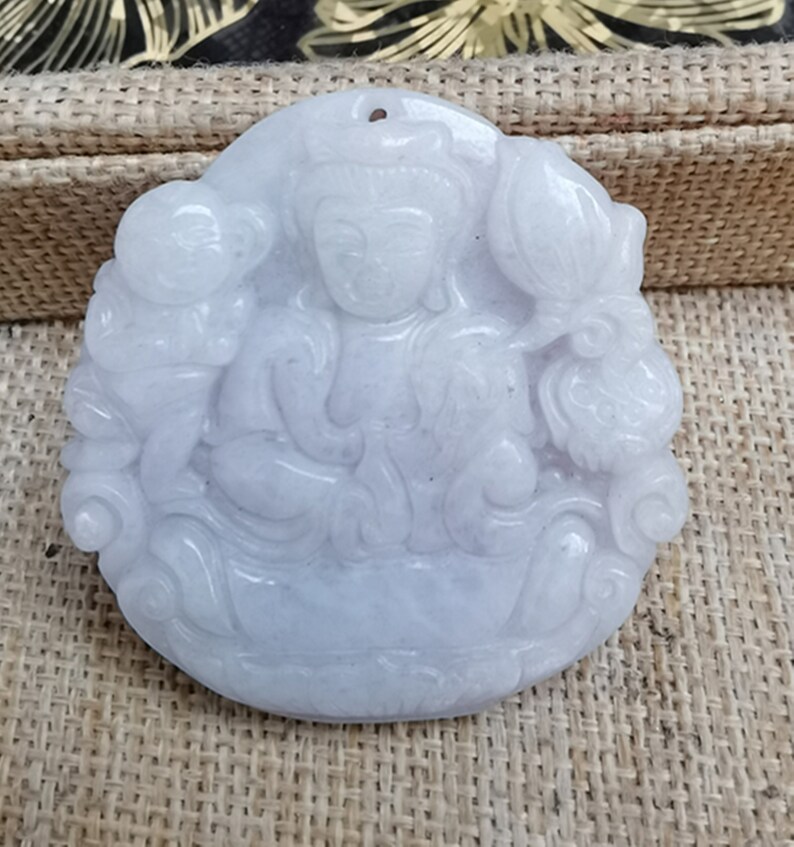 Natural Jade Kwan Yin Guanyin Statue Carving Sculpture Songzi Guanyin sv123
