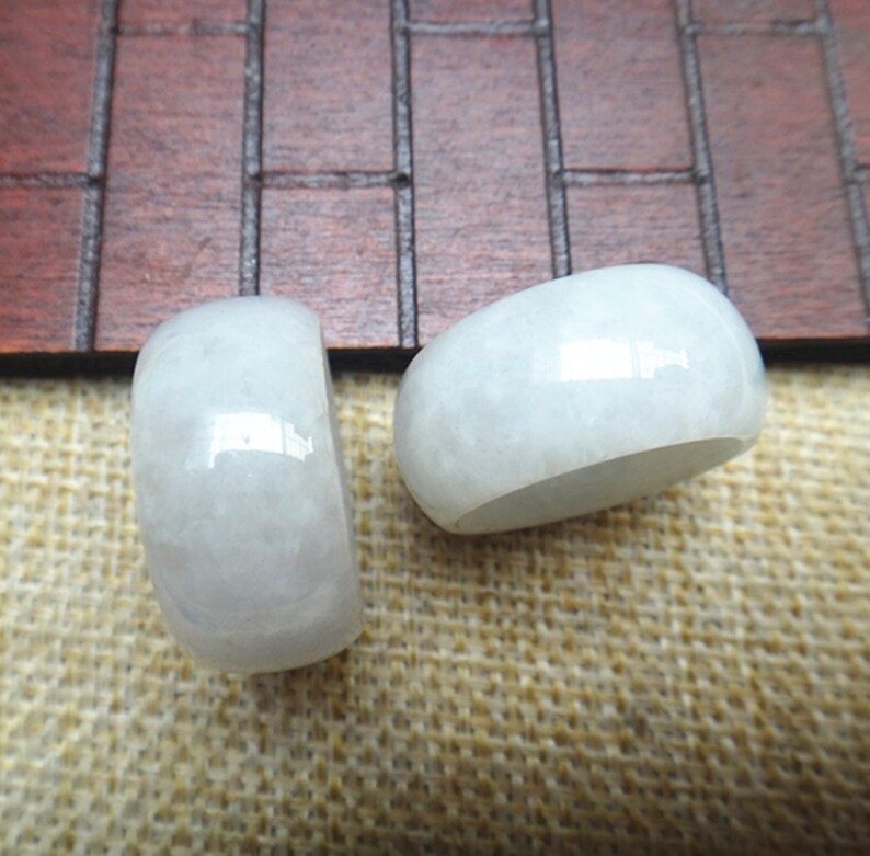 Natural White Jade Good Luck Gift Ring U.S. Ring Etsy
