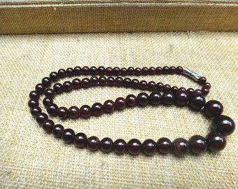 Free shipping natural burgundy garnet necklace bead necklace, fashion jewelry