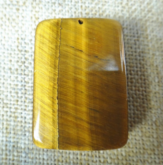 Collana con ciondolo con perline di occhio di tigre in pietra naturale