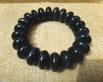 Raro azul natural Tigre Ojo piedra Abacus cuenta pulsera de moda pulsera con cuentas buena suerte