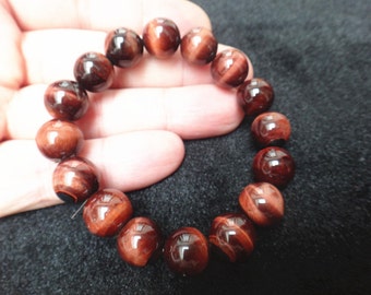 Natural red tiger eye bracelet beaded bracelet