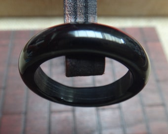 Natural obsidian ring couple ring