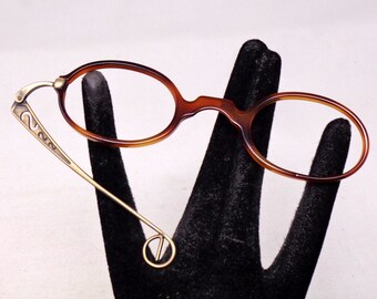 favolosi occhiali da vista vintage del 1980 con montatura principale intagliata, rara in Francia