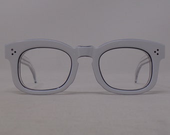 favolosi occhiali da vista vintage 1990 intagliati a mano realizzati in Francia rari