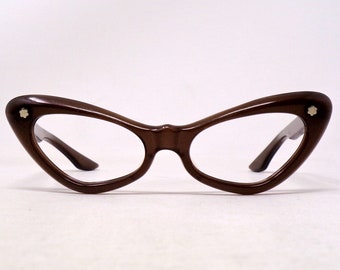 fabulosas gafas vintage gafas gafas 1960 ojo de gato marco tallado francia raro