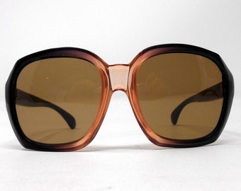 fantastische vintage zonnebrillen brillen 1970 gesneden frame Frankrijk zeldzaam