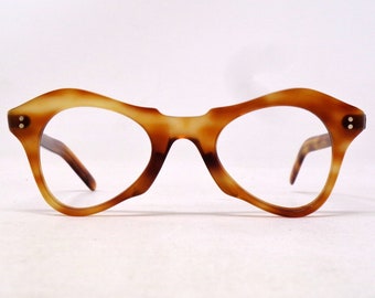 fabulous vintage lunettes eyeglasses 1950 carved frame france rare