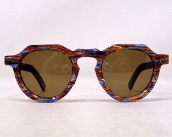 fabulous vintage sunglasses lunettes eyeglasses 1990 carved hand made in france rare