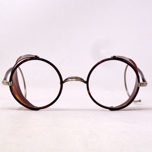 fabulous vintage glasses eyeglasses 1930 round carved frame France rare