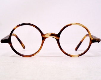 fabulous vintage glasses eyeglasses 1940 round carved frame France rare