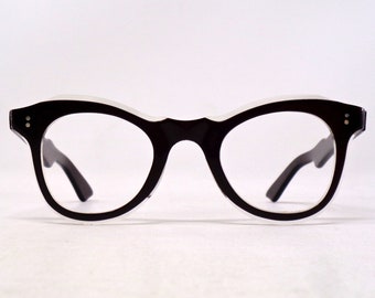 fabulous vintage glasses eyeglasses 1950 carved frame France rare