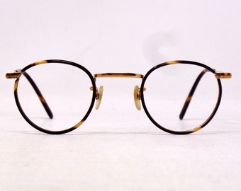 fabulous vintage glasses eyeglasses 1930 gold lined carved frame France rare