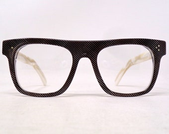 fabulous vintage glasses lunettes eyeglasses 1990 carved hand made in france rare