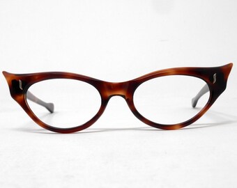 favolosi occhiali da vista vintage 1960 montatura cat eye intagliata francia rara