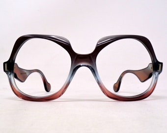 fabulous vintage glasses eyeglasses 1970 carved frame France rare