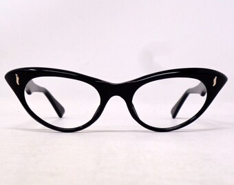 fantastische vintage bril brillen 1960 cat eye gesneden frame Frankrijk zeldzaam