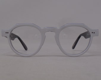 favolosi occhiali da vista vintage 1990 intagliati a mano realizzati in Francia rari