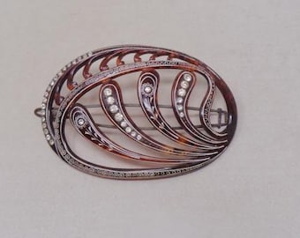 favolosi pettini vintage per capelli pettini pettini 1930 ART DÉCO celluloide cornice intagliata Francia raro