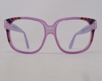 wspaniałe okulary vintage EMMANUELLE KHANH oprawka rzeźbiona francja